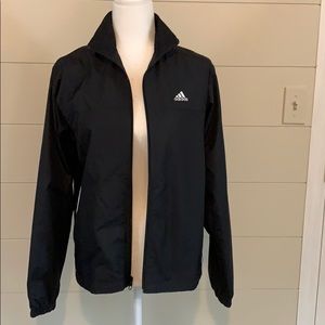 Adidas black wind breaker jacket